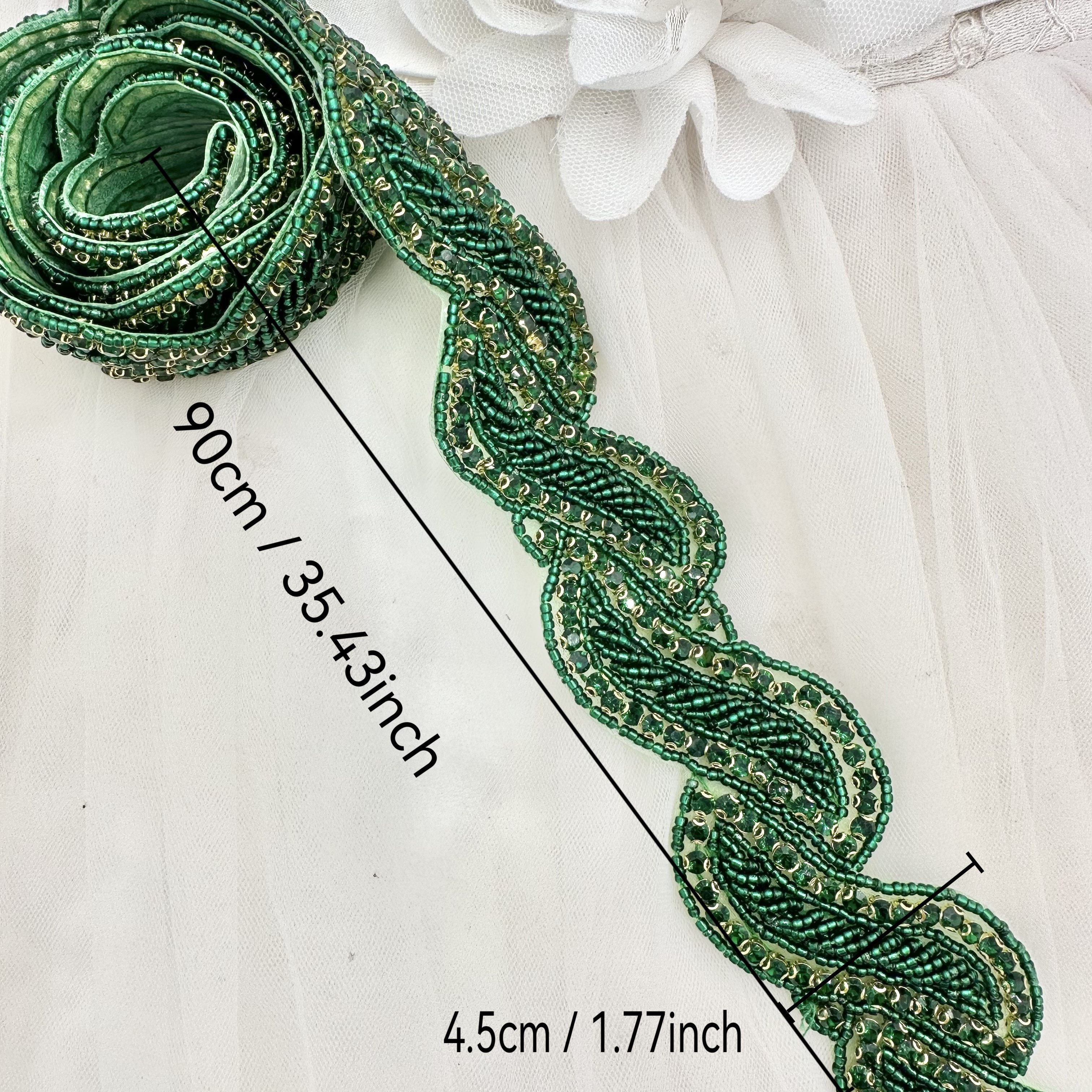S-Shaped Hole Blue Glass Seed Beads Patch